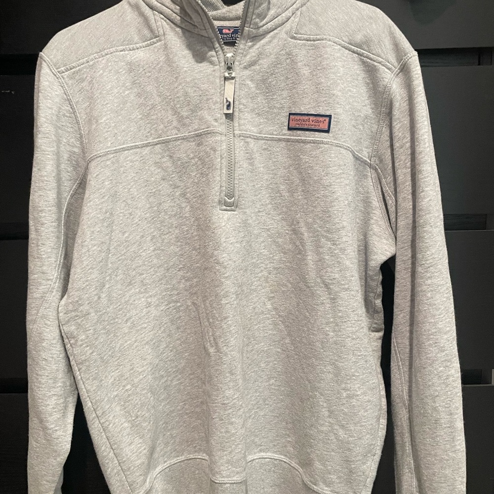 Vineyard Vines Gray Zip Up Sweater Soft Casual Comfort